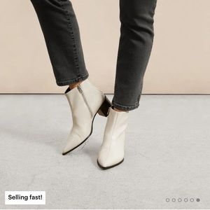 Everlane Boss Boot in Bone Patent